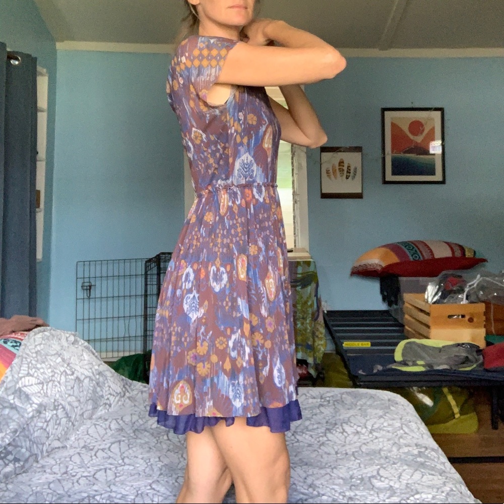 Anthropologie capped sleeve dress